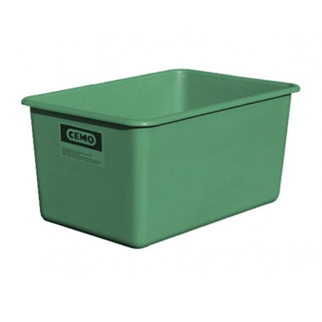 Contenedor GRP rectangular 500 litros modelo plano estándar verde